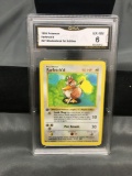 GMA Graded 1999 Pokemon Base Set 1st Edition Shadowless #27 FARFETCH'D Trading Card - EX-NM 6