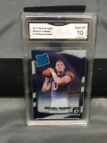 GMA Graded 2017 Donruss Optic #178 MITCHELL TRUBISKY Bears ROOKIE Football Card - GEM MINT 10