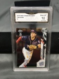 GMA Graded 2020 Topps Chrome Ben Baller #7 TREA TURNER Nationals Baseball Card - GEM MINT 10