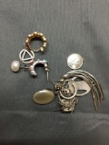 Sterling Silver Jewelry Scrap Lot Earrings - 26 Grams