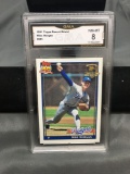 GMA Graded 1991 Topps Desert Shield #631 MIKE MORGAN Dodgers Baseball Card - NM-MT 8