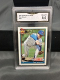 GMA Graded 1991 Topps Desert Shield #501 MIKE BIELECKI Cubs Baseball Card - NM-MT+ 8.5