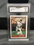 GMA Graded 1991 Topps Desert Shield #477 MIKE FETTERS Angels Baseball Card - NM-MT 8