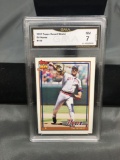 GMA Graded 1991 Topps Desert Shield #106 ED NUNEZ Tigers Baseball Card - NM 7