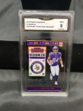 GMA Graded 2019 Panini Contenders Clear Autograph IRV SMITH JR. Vikings ROOKIE Football Card /10 -