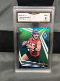 GMA Graded 2019 Panini Phoenix Green GARDNER MINSHEW II Jaguars ROOKIE Football Card /25 - MINT 9 -