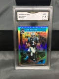 GMA Graded 2018 Donruss Optic Holo Silver #15 CAM NEWTON Panthers Football Card - NM+ 7.5