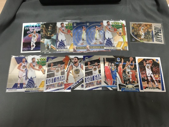 15 Card Lot of STEPHEN CURRY Golden State Warriors Basketball Cards from Huge Collection