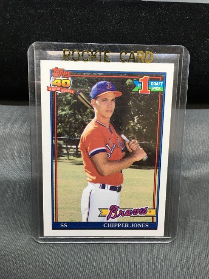 1991 Topps #333 CHIPPER JONES Braves ROOKIE Baseball Card