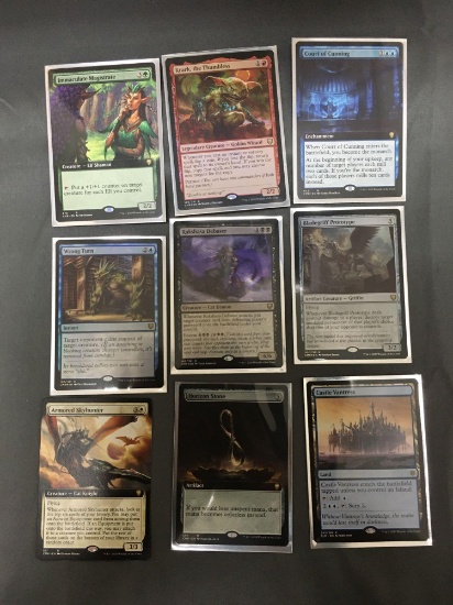 9 Card Lot of Magic the Gathering GOLD SYMBOL Rare Cards from Collection - Unresearched