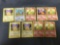 9 Card Lot of Pokemon Evolutions Starters & Secret Rares