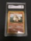 GMA Graded 1999 Pokemon Base Set Unlimited #28 GROWLITHE Trading Card - NM 7