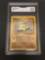 GMA Graded 1999 Pokemon Base Set Unlimited #62 SANDSHREW Trading Card - EX-NM+ 6.5