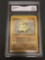 GMA Graded 1999 Pokemon Base Set Unlimited #62 SANDSHREW Trading Card - VG+ 3.5
