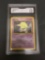 GMA Graded 1999 Pokemon Base Set Unlimited #49 DROWZEE Trading Card - VG+ 3.5