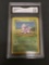 GMA Graded 1999 Pokemon Base Set Unlimited #55 NIDORAN Trading Card - VG+ 3.5