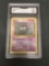 GMA Graded 1999 Pokemon Base Set Unlimited #50 GASTLY Trading Card - VG+ 3.5