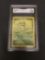 GMA Graded 1999 Pokemon Base Set Unlimited #45 CATERPIE Trading Card - VG+ 3.5