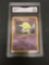 GMA Graded 1999 Pokemon Base Set Unlimited #49 DROWZEE Trading Card - VG+ 3.5