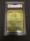 GMA Graded 1999 Pokemon Base Set Unlimited #45 CATERPIE Trading Card - NM 7
