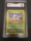 GMA Graded 1999 Pokemon Base Set Unlimited #55 NIDORAN Trading Card - NM-MT+ 8.5