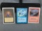 3 Card Lot of Vintage Magic the Gathering Trading Cards - Mind Twist, Lightning Bolt, Mystic Remora