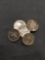 5 Count Lot of 1+ Gram .925 Sterling Silver United States President Mini Bullion Coins