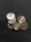 6 Count Lot of 1+ Gram .925 Sterling Silver United States President Mini Bullion Coins
