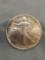 1990 United States 1 Ounce .999 Fine Silver American Eagle Silver Bullion Round Coin