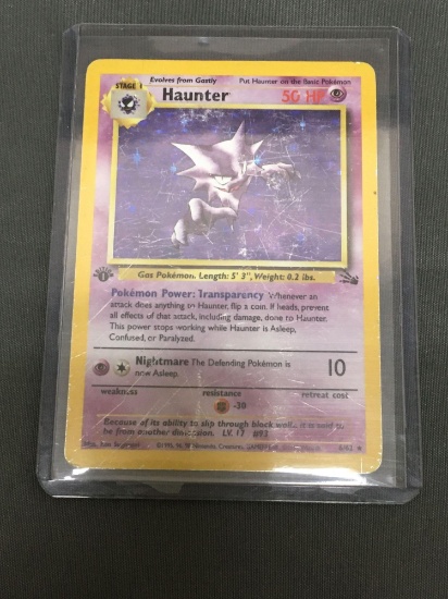 Pokemon Fossil 1st Edition #6 HAUNTER Holofoil Rare Trading Card