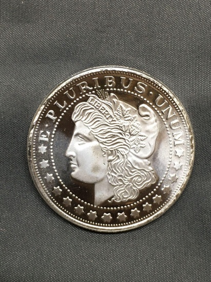 1 Troy Ounce .999 Fine Silver Morgan Dollar Style Silver Bullion Round Coin