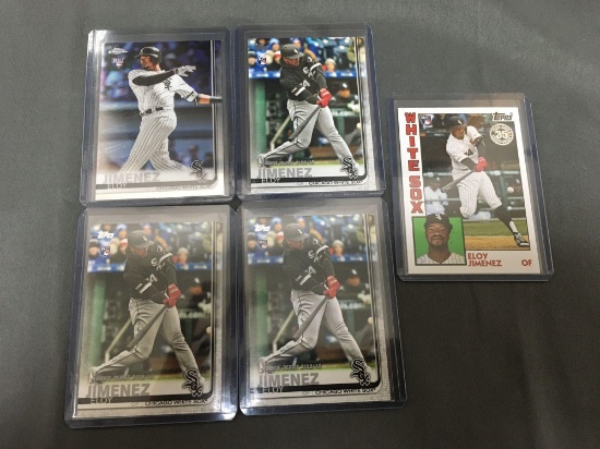 5 Card Lot of ELOY JIMENEZ Chicago White Sox ROOKIE Baseball Cards