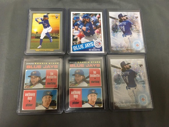 6 Card Lot of BO BICHETTE Toronto Blue Jays ROOKIE Baseball Cards