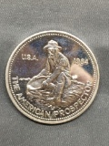 1 Troy Ounce .999 Fine Silver American Prospector Engelhard Silver Bullion Round Coin
