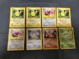 8 Card Lot of Pokemon Starters from Different Vintage Sets