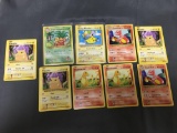 9 Card Lot of Pokemon Evolutions Starters & Secret Rares