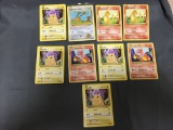 9 Card Lot of Pokemon Evolutions Starters & Secret Rares