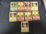 9 Card Lot of Pokemon Evolutions Starters & Secret Rares