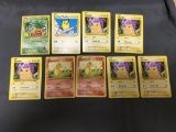 9 Card Lot of Pokemon Evolutions Starters & Secret Rares