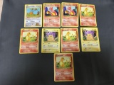 9 Card Lot of Pokemon Evolutions Starters & Secret Rares
