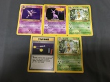 5 Count Lot of Vintage Pokemon Rare Trading Cards from Huge Collection