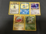 5 Count Lot of Vintage Pokemon Rare Trading Cards from Huge Collection