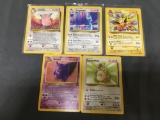 5 Count Lot of Vintage Pokemon Rare Trading Cards from Huge Collection