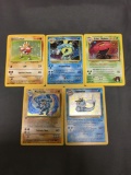 5 Count Lot of Vintage Pokemon Holofoil Rare Cards from Huge Collection