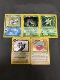 5 Count Lot of Vintage Pokemon Holofoil Rare Cards from Huge Collection