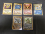 6 Card Lot of Vintage Pokemon Holofoil Rare Trading Cards from Huge Collection