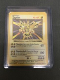 Pokemon Base Set Shadowless #16 ZAPDOS Holofoil Rare Trading Card