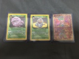 3 Card Lot of Vintage Pokemon Holofoil Trading Cards with Ancient Mew Promo Holofoil Trading Card