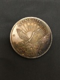 1 Troy Ounce .999 Fine Silver Sunshine Minting 1987 Silver Bullion Round Coin