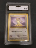 GMA Graded 1999 Pokemon Jungle Unlimited #56 MEOWTH Trading Card - NM+ 7.5